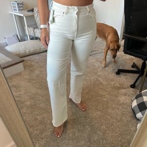 H&M white straight legged jeans!